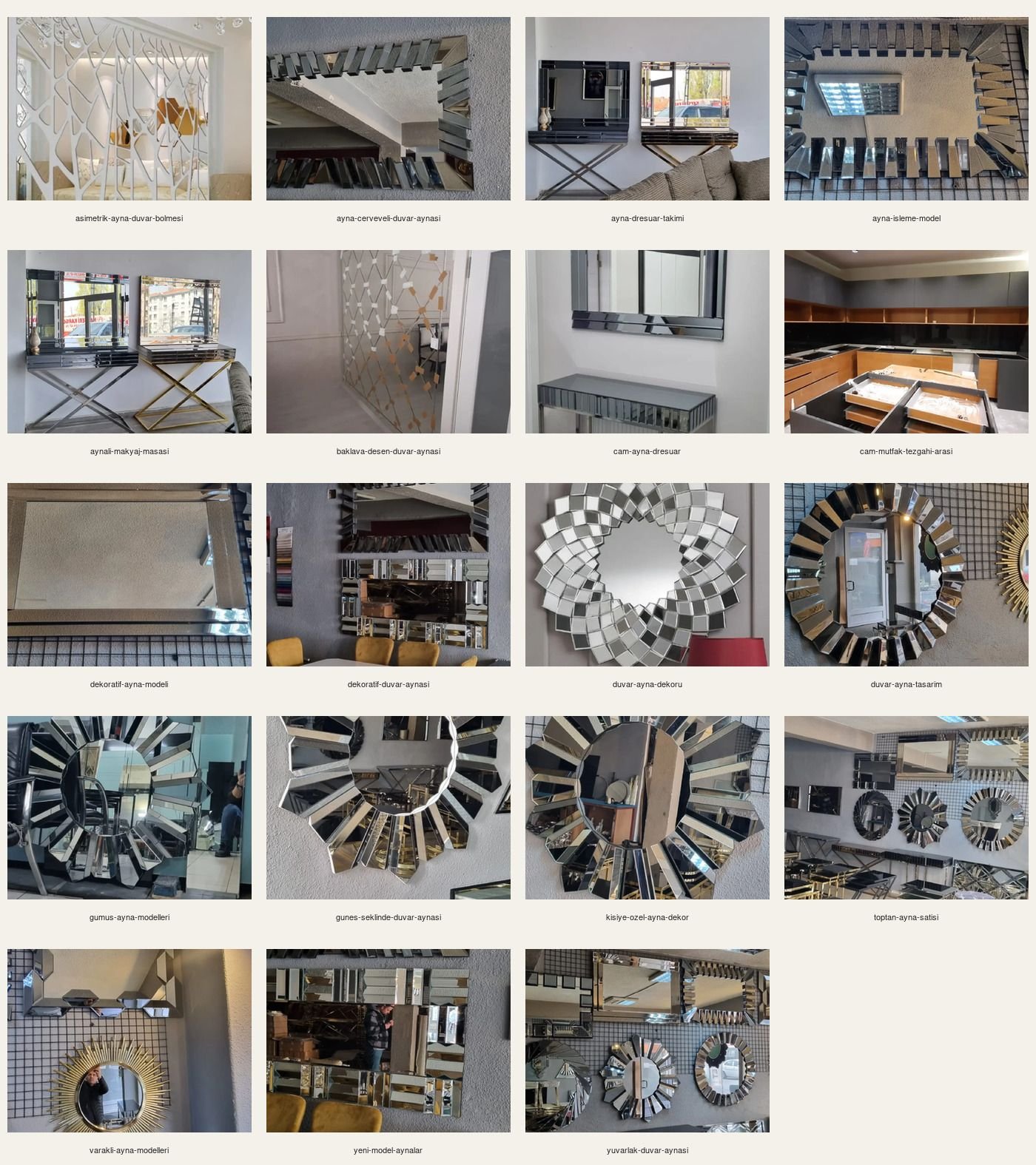 Ayna uygulamaları galerisi